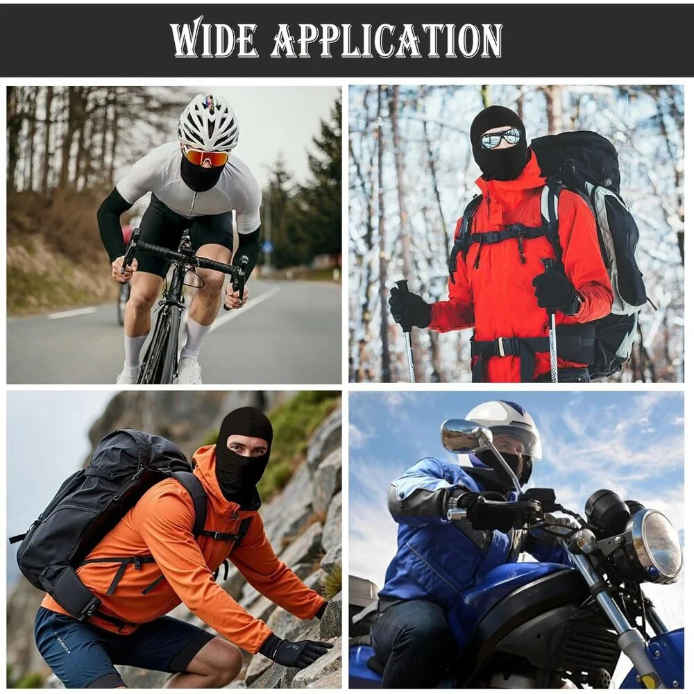 6 Pack Ski Masks Lightweight UV Protection Full Face Cover for Outdoor